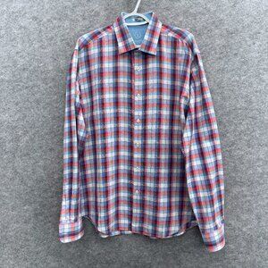 Bugatchi Uomo Men's Designer Dress Shirt Shaped Fit, Linen Cotton Multicolor